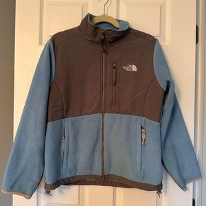 North Face Denali blue fleece jacket